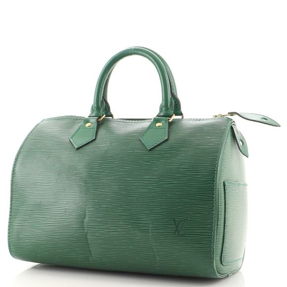 Louis Vuitton Speedy Handbag Epi Leather 25 Green - Picture 3 of 11